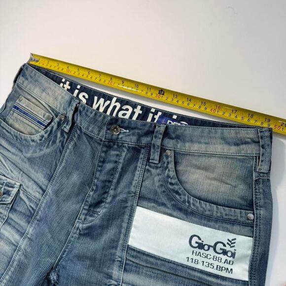 Vintage y2k baggy wide leg skater faded stonewash archive jeans - Picture 4 of 6